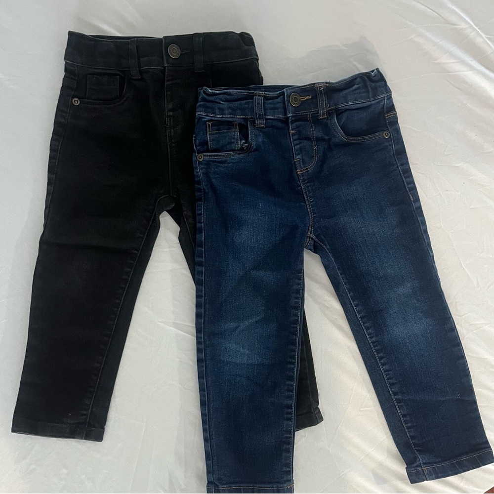George Toddler Jeans Bundle | Size 3T | Black & Blue Denim (2 Pairs)